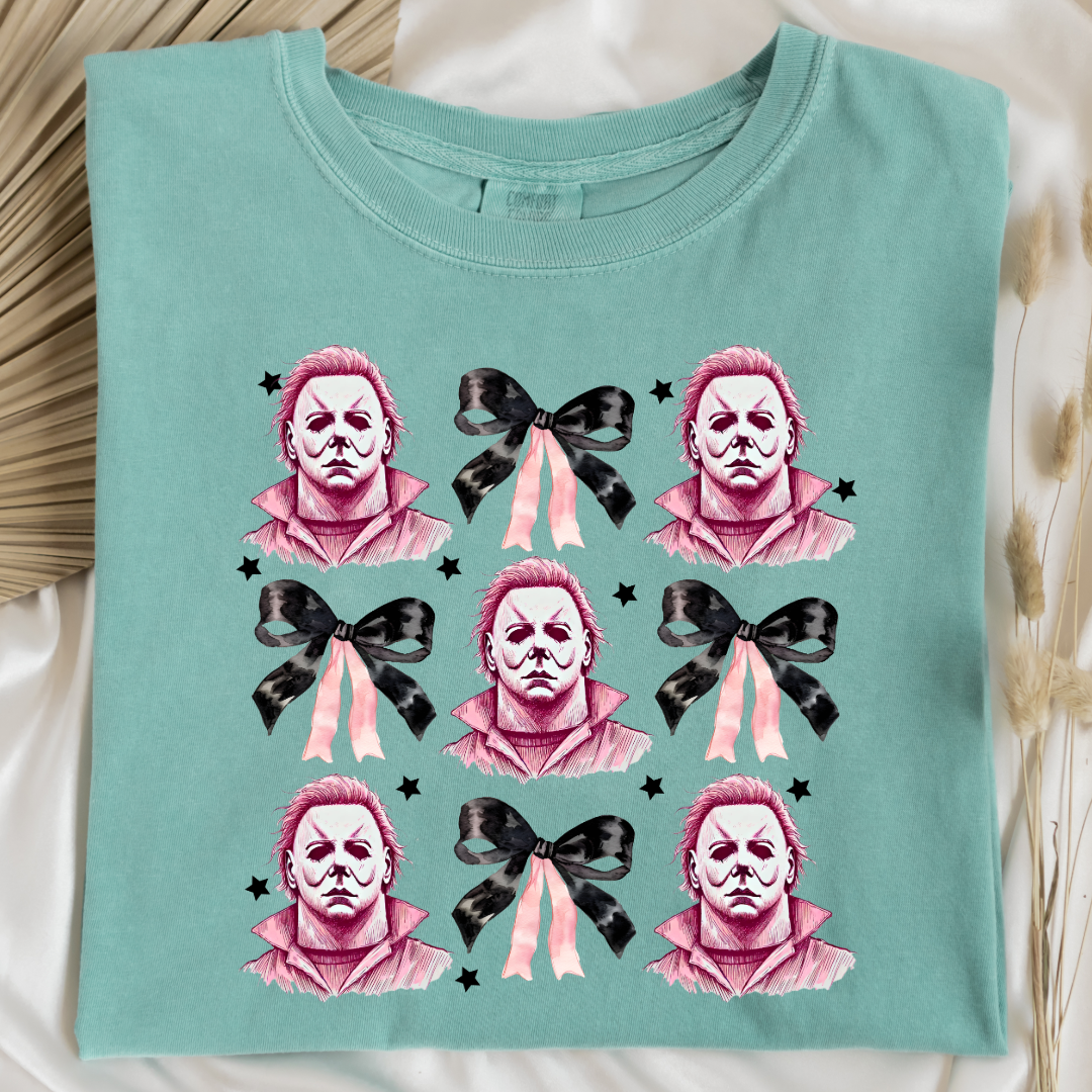 Halloween Killer coquette Bow Graphic Tee