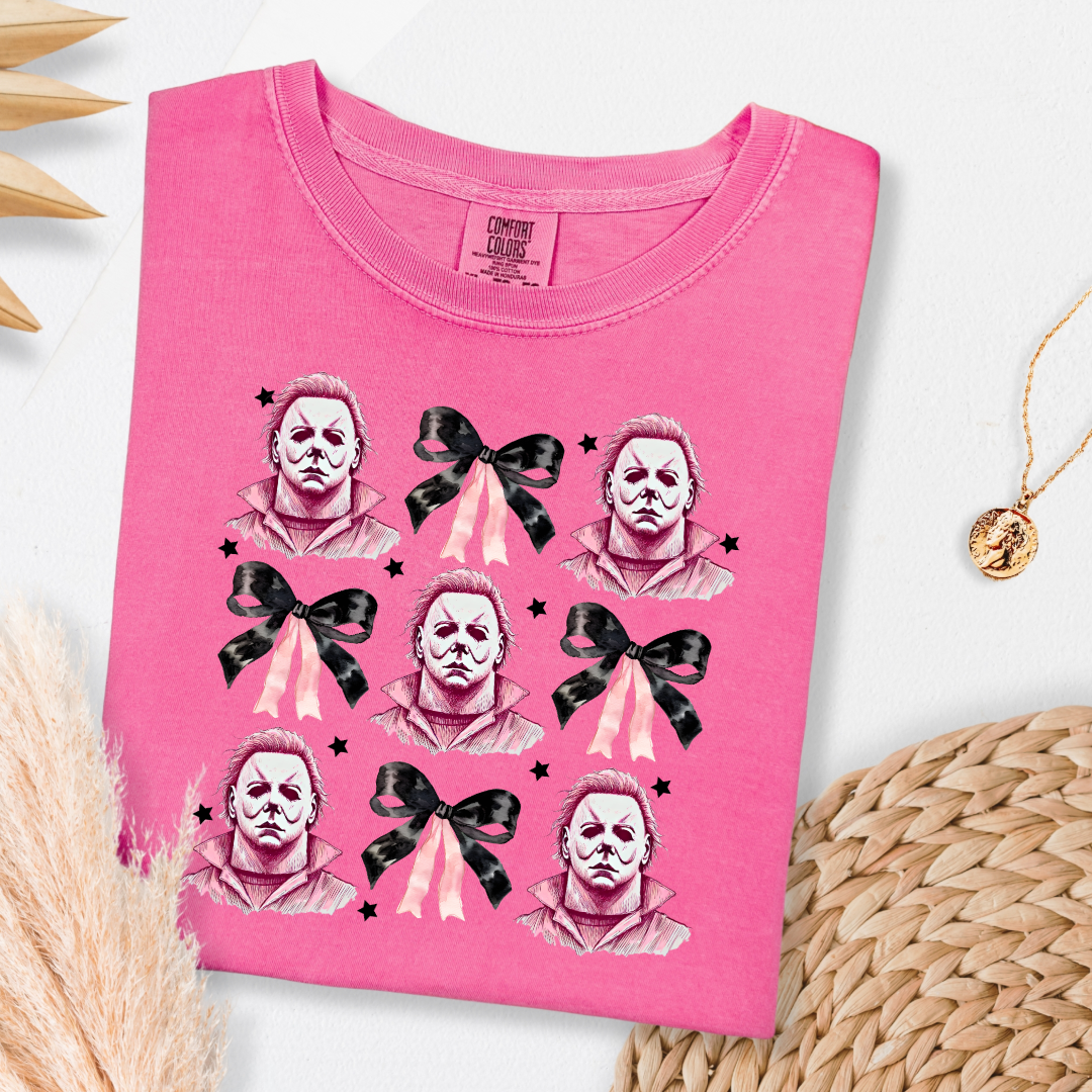 Halloween Killer coquette Bow Graphic Tee