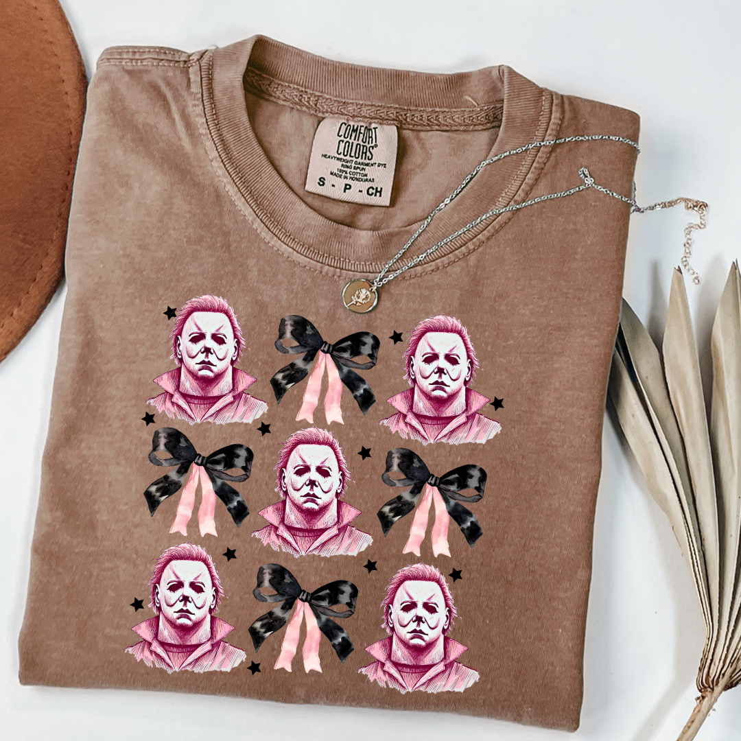 Halloween Killer coquette Bow Graphic Tee