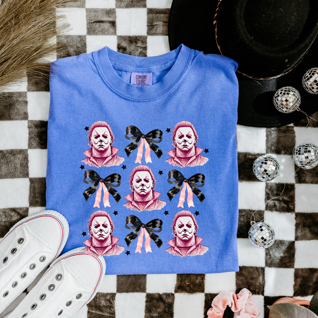 Halloween Killer coquette Bow Graphic Tee