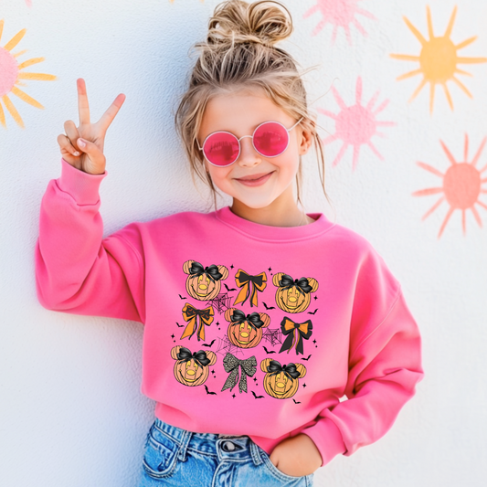 Magic Pumpkin Face Youth Crewneck
