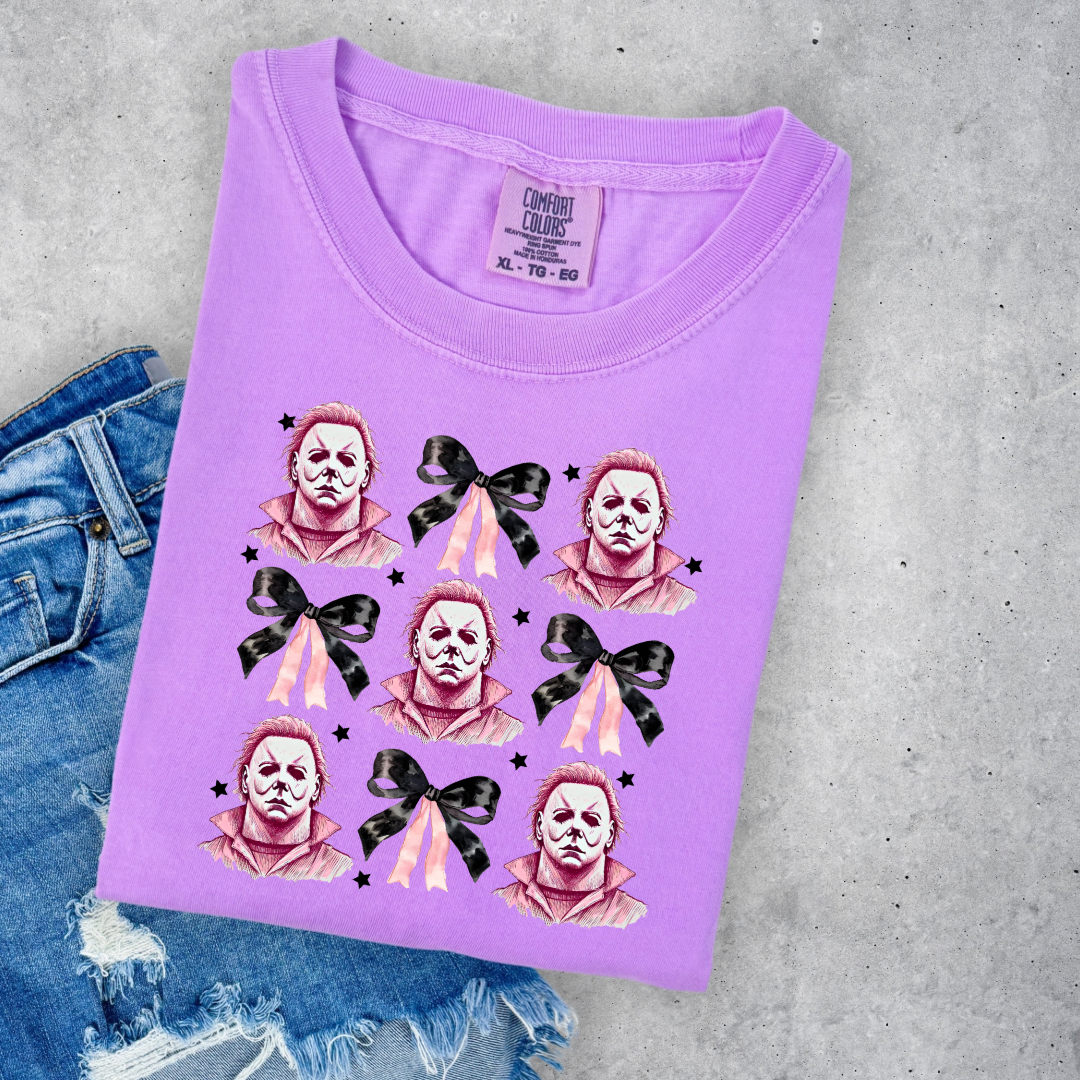 Halloween Killer coquette Bow Graphic Tee
