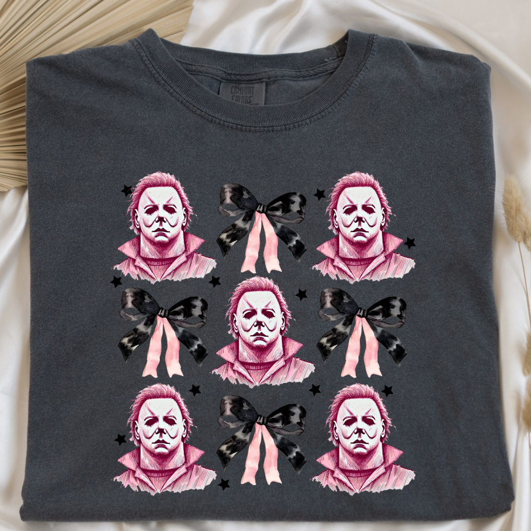 Halloween Killer coquette Bow Graphic Tee