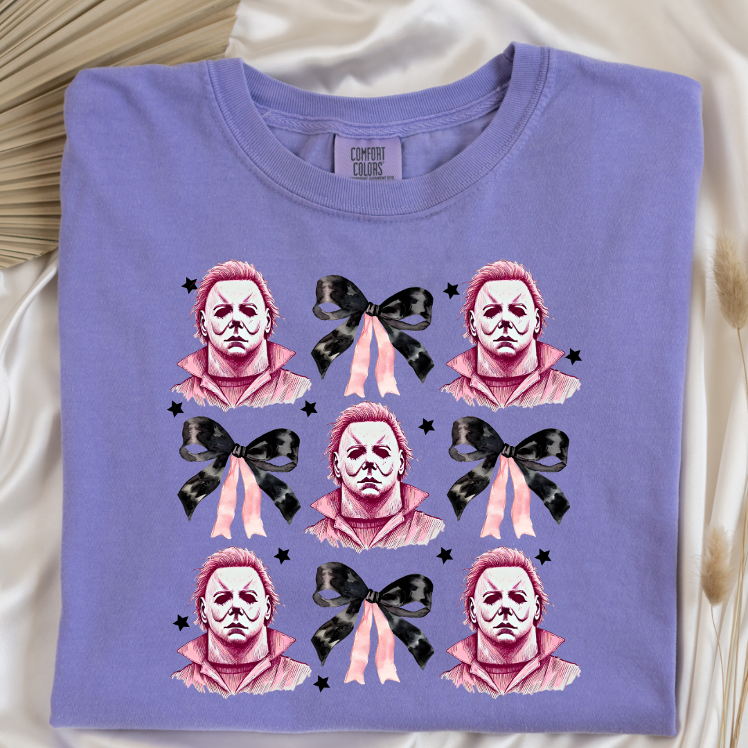 Halloween Killer coquette Bow Graphic Tee