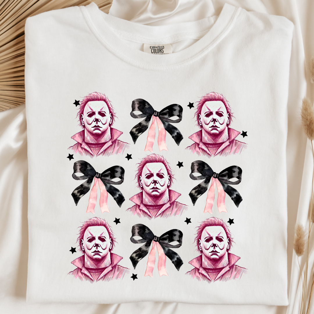 Halloween Killer coquette Bow Graphic Tee