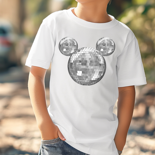 Disco Mickey No Bows Youth Graphic Tee