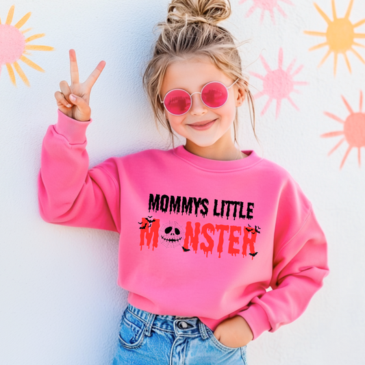Mommy's little monster Youth Crewneck