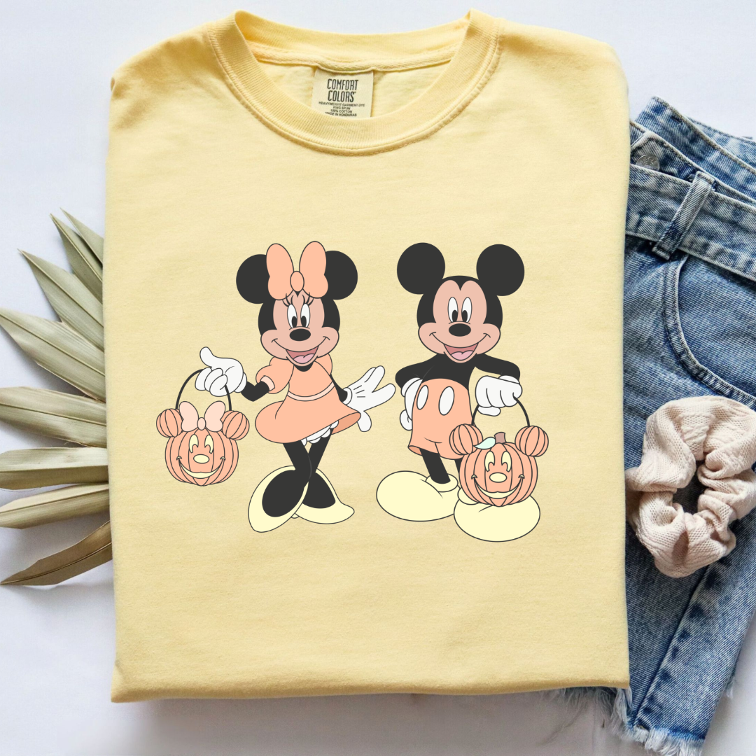 Mickey & Minnie Trick Or Treat Graphic Tee & Crewneck