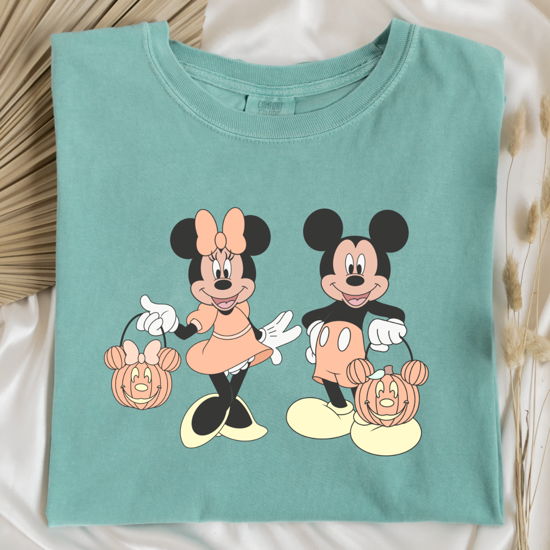 Mickey & Minnie Trick Or Treat Graphic Tee & Crewneck