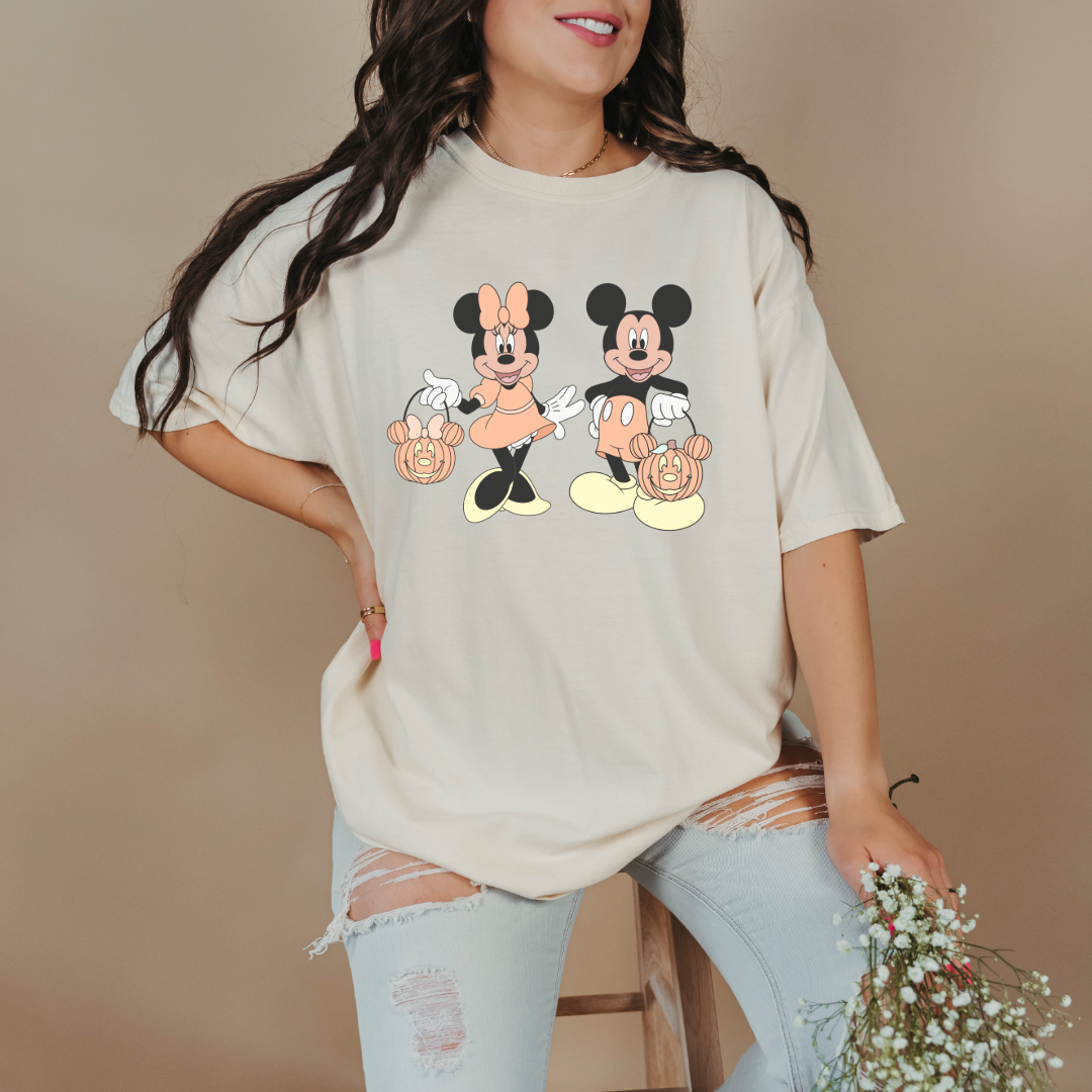 Mickey & Minnie Trick Or Treat Graphic Tee & Crewneck