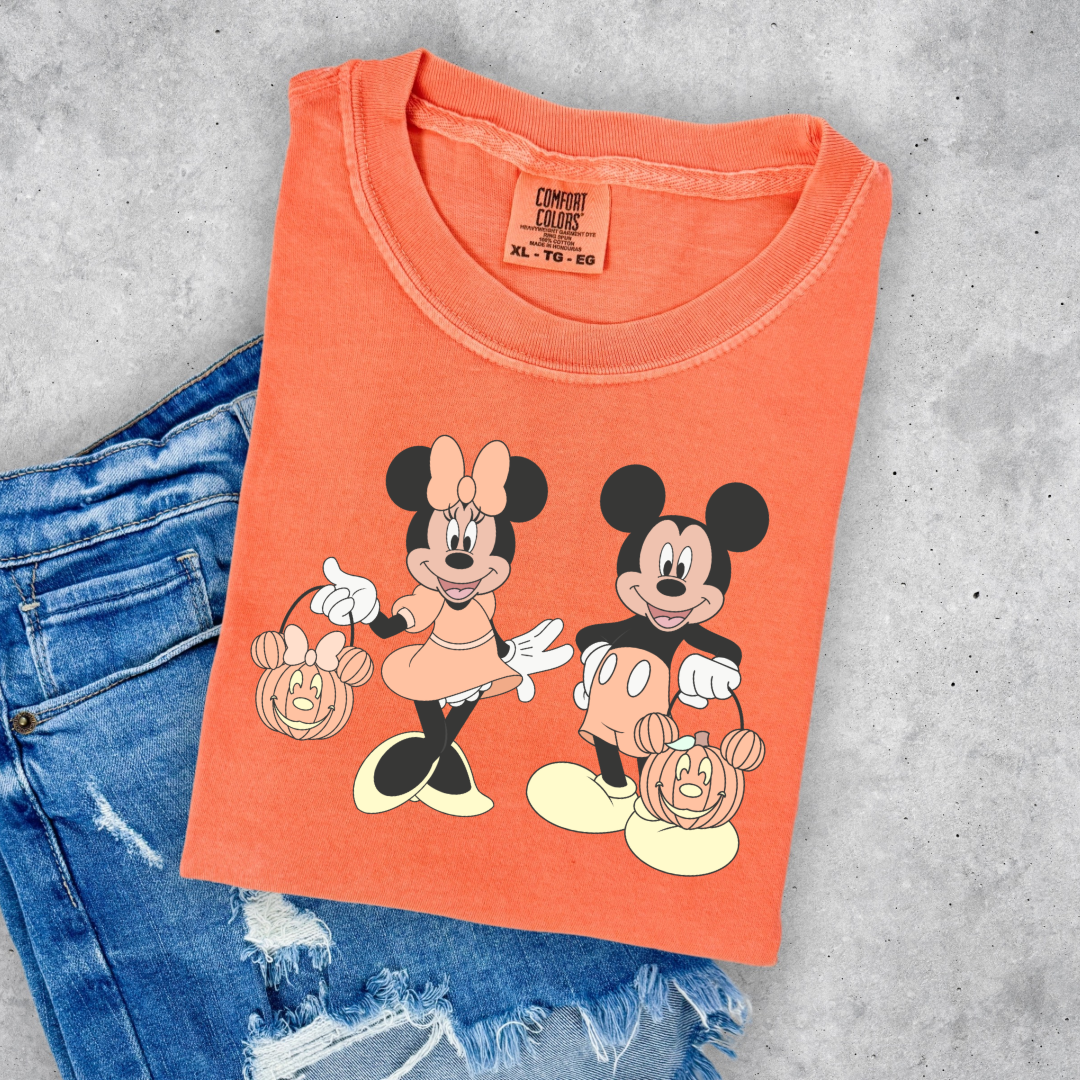 Mickey & Minnie Trick Or Treat Graphic Tee & Crewneck