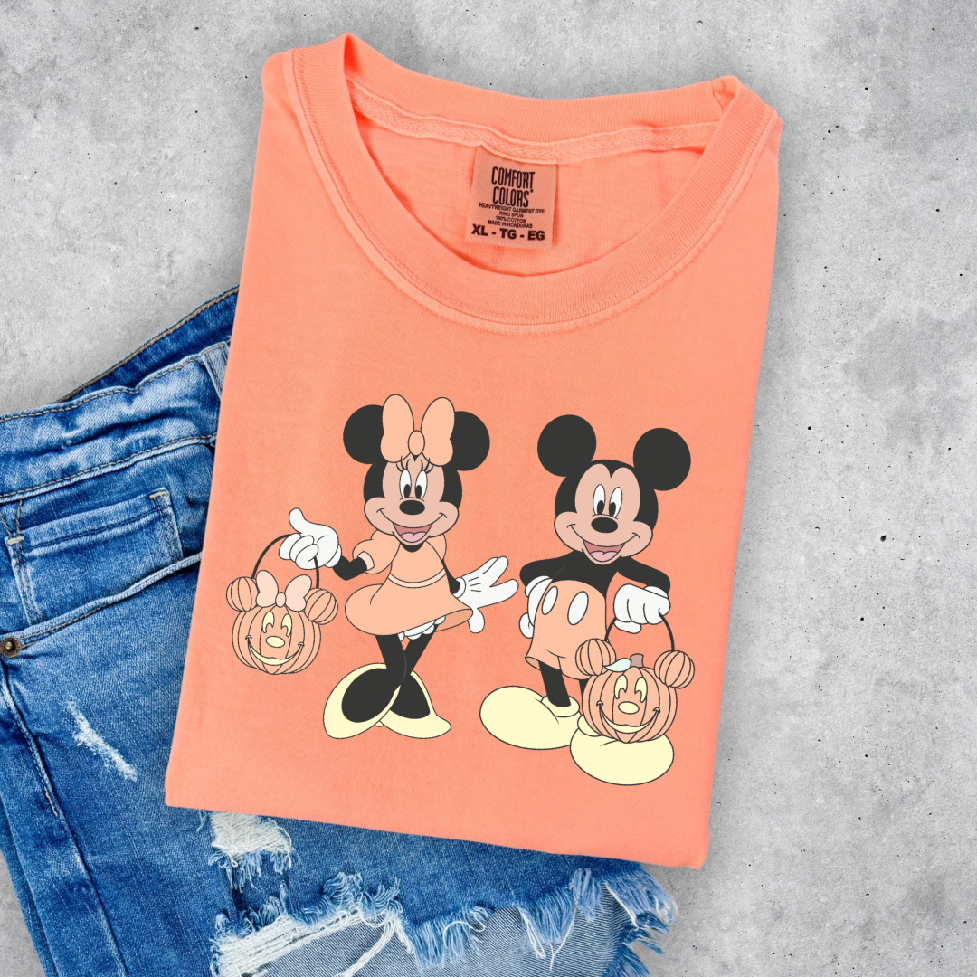 Mickey & Minnie Trick Or Treat Graphic Tee & Crewneck