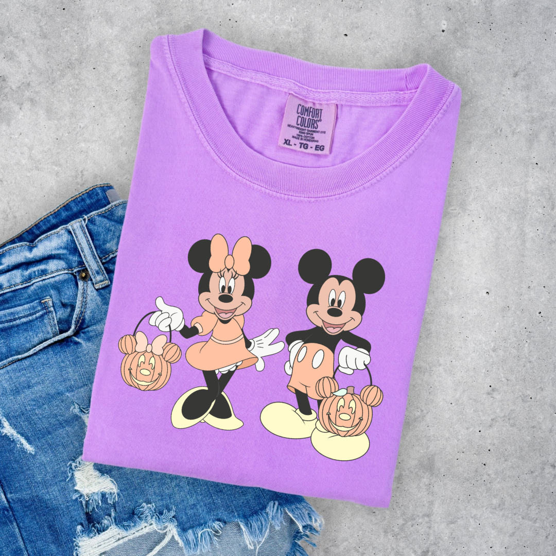 Mickey & Minnie Trick Or Treat Graphic Tee & Crewneck