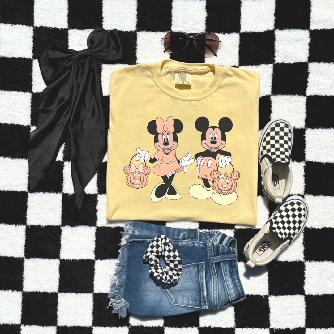 Mickey & Minnie Trick Or Treat Youth Graphic Tee & Crewneck