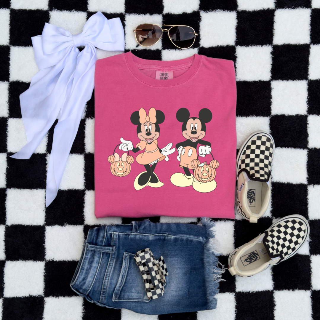 Mickey & Minnie Trick Or Treat Youth Graphic Tee & Crewneck