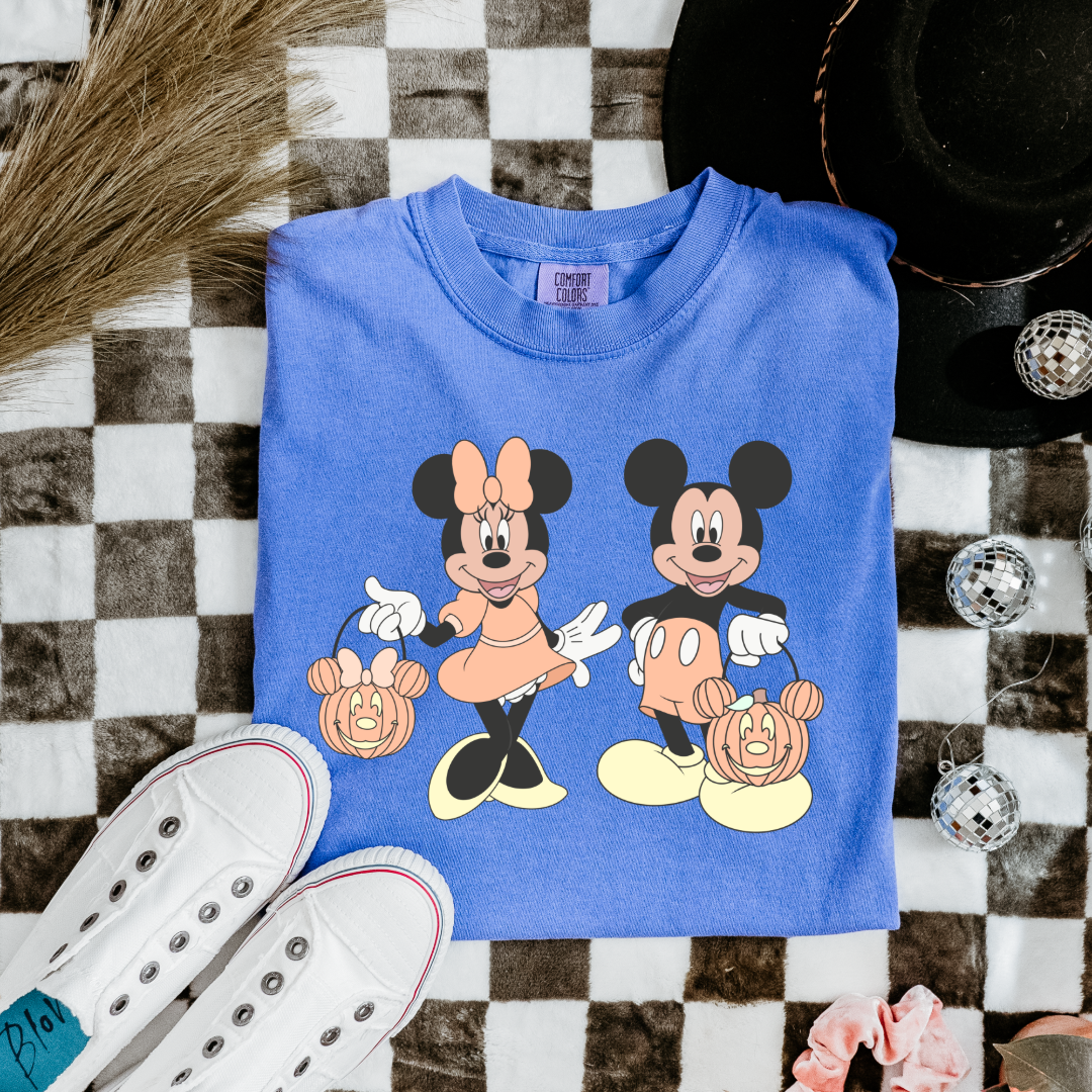 Mickey & Minnie Trick Or Treat Youth Graphic Tee & Crewneck