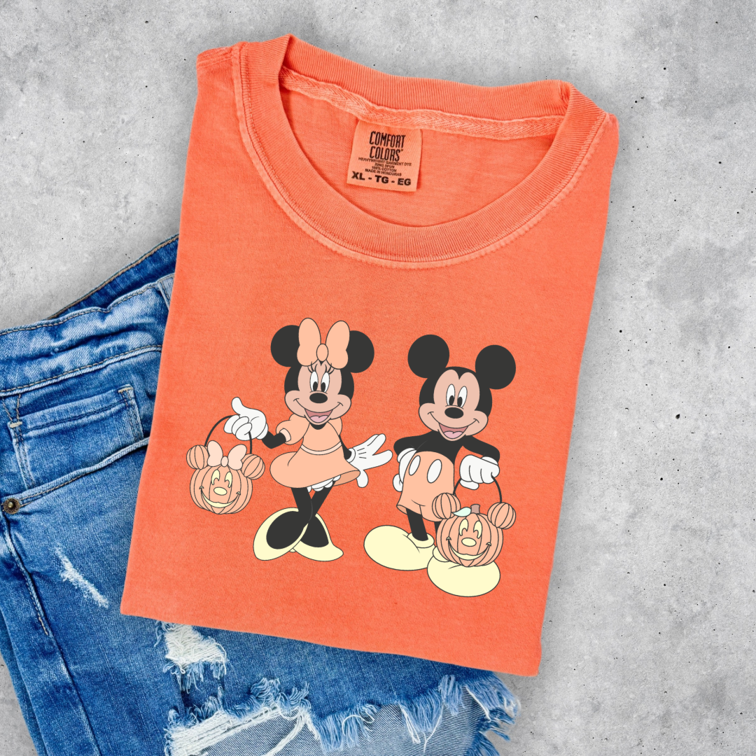 Mickey & Minnie Trick Or Treat Youth Graphic Tee & Crewneck