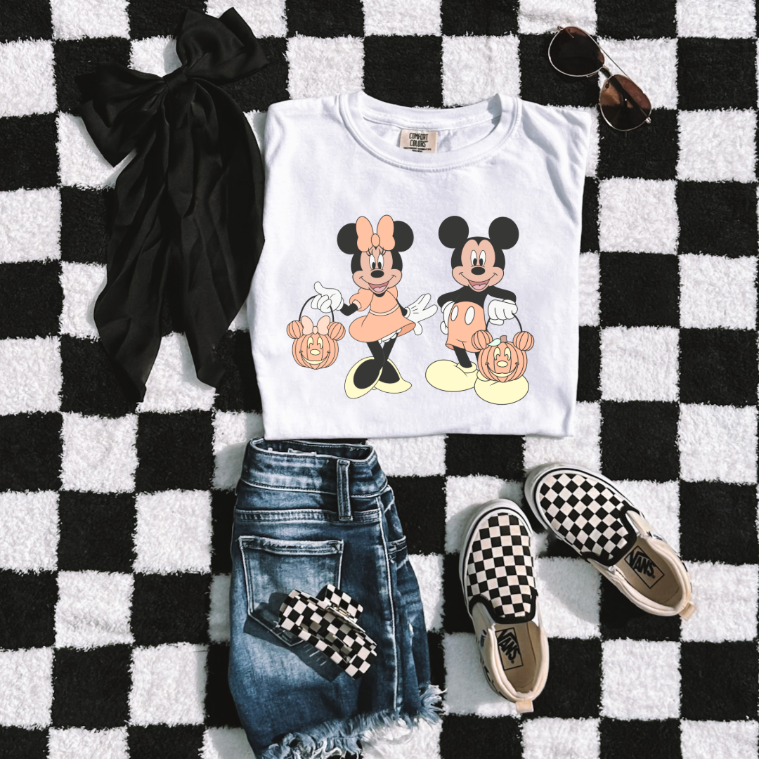 Mickey & Minnie Trick Or Treat Youth Graphic Tee & Crewneck