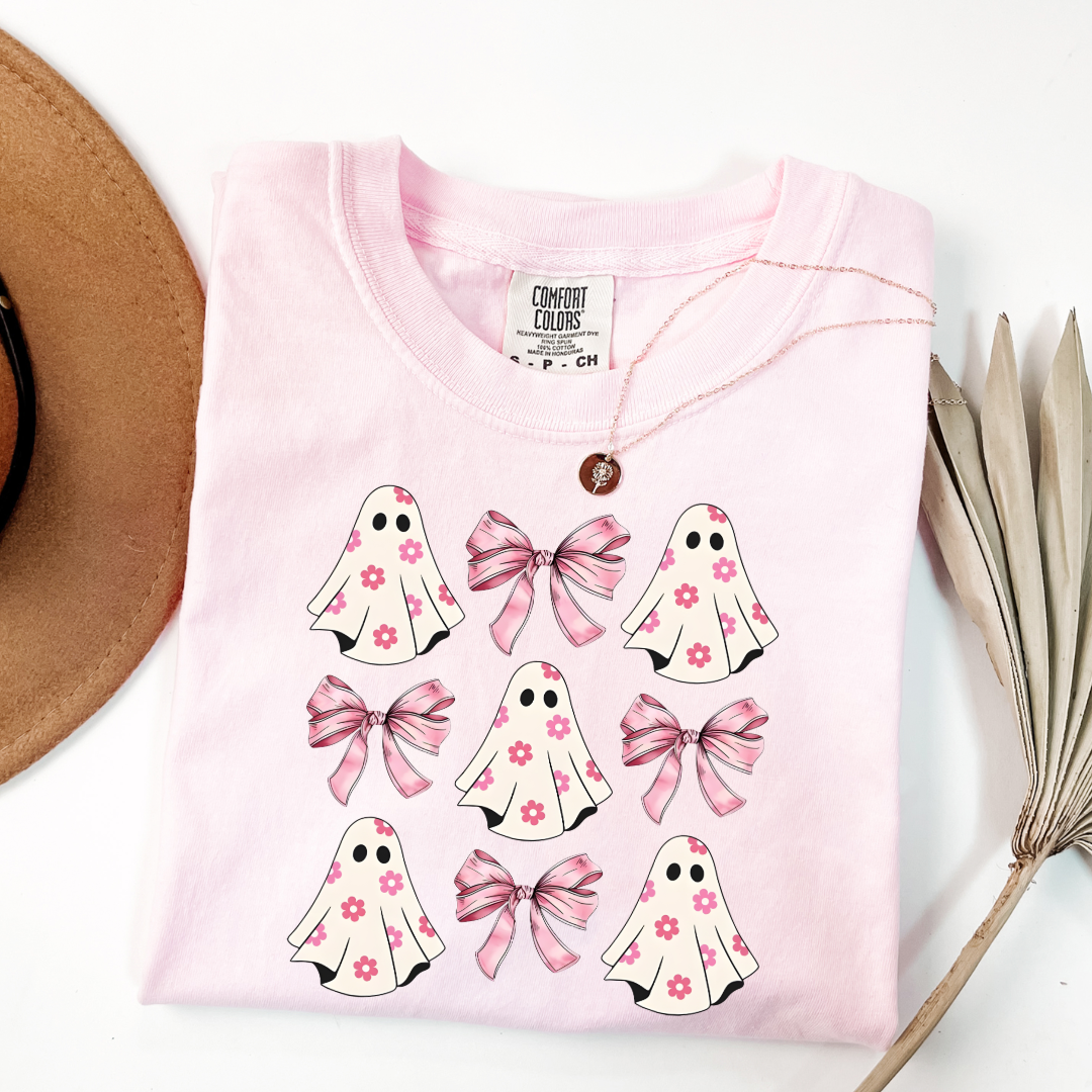 Flower Ghost Coquette Graphic Tee & Crewneck