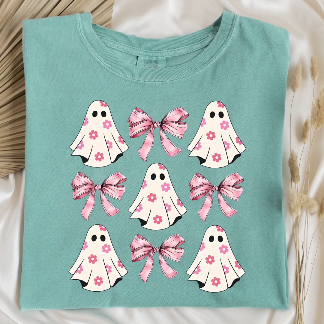 Flower Ghost Coquette Graphic Tee & Crewneck