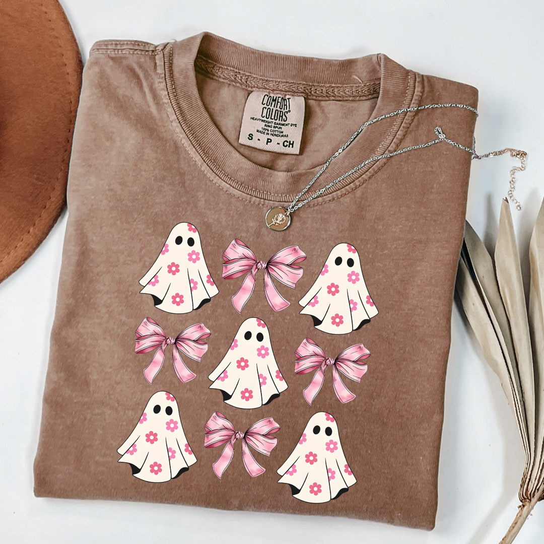 Flower Ghost Coquette Graphic Tee & Crewneck