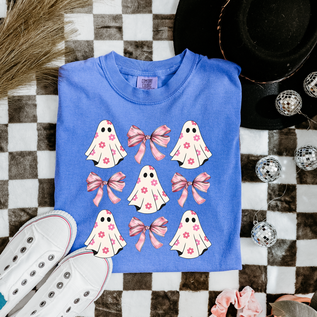 Flower Ghost Coquette Youth Graphic Tee & Crewneck