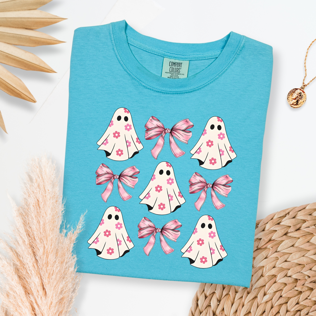 Flower Ghost Coquette Graphic Tee & Crewneck