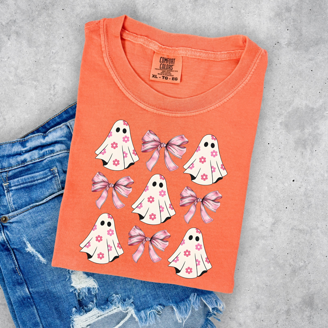 Flower Ghost Coquette Graphic Tee & Crewneck