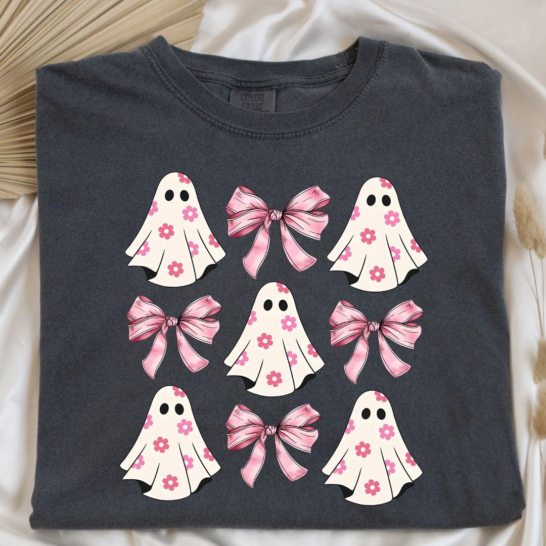Flower Ghost Coquette Graphic Tee & Crewneck