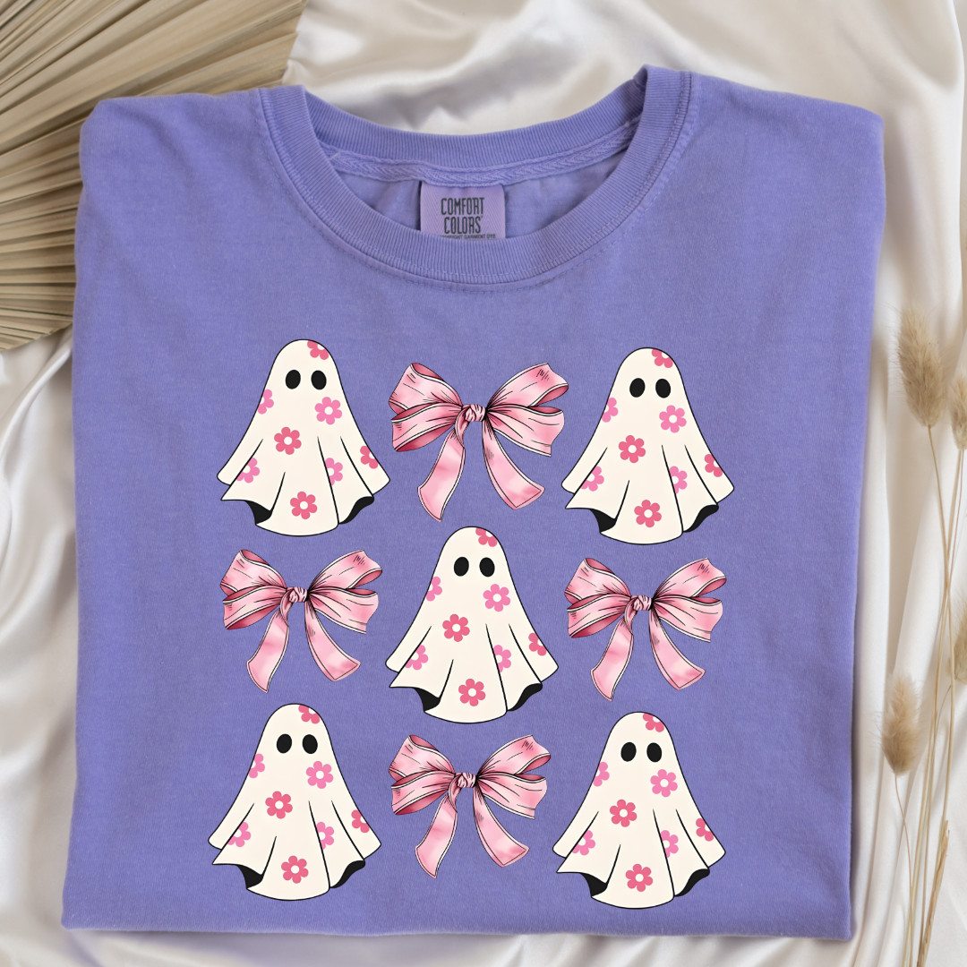 Flower Ghost Coquette Graphic Tee & Crewneck