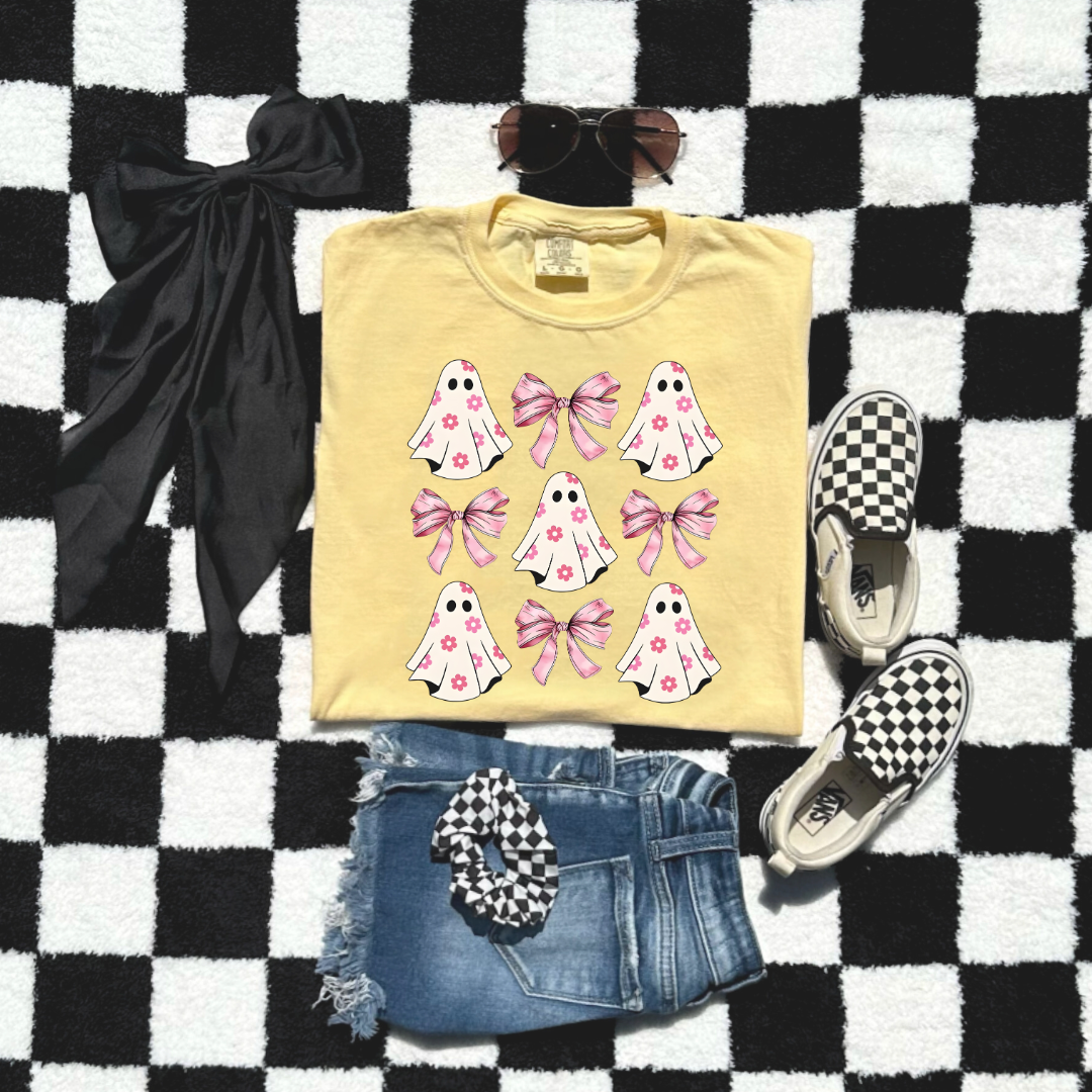 Flower Ghost Coquette Youth Graphic Tee & Crewneck