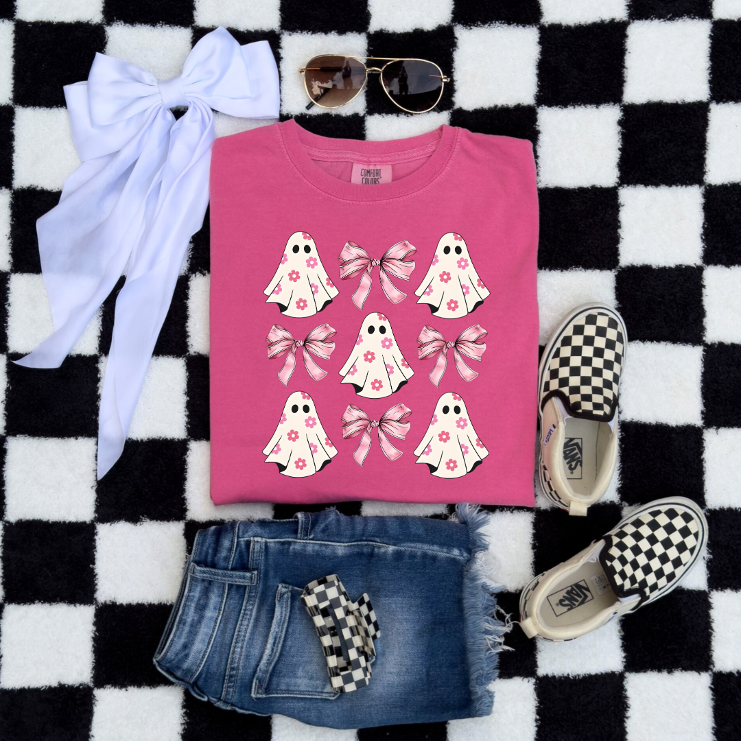 Flower Ghost Coquette Youth Graphic Tee & Crewneck