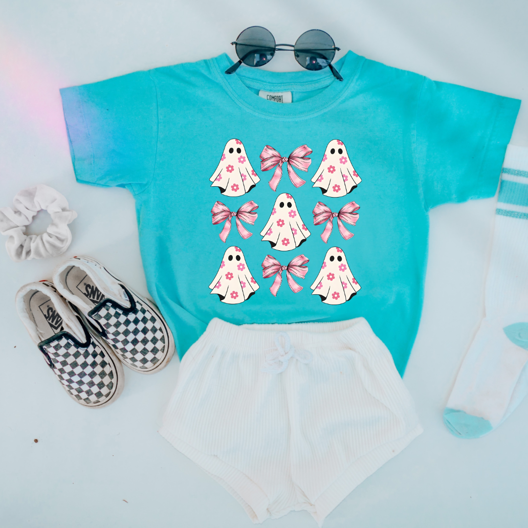 Flower Ghost Coquette Youth Graphic Tee & Crewneck