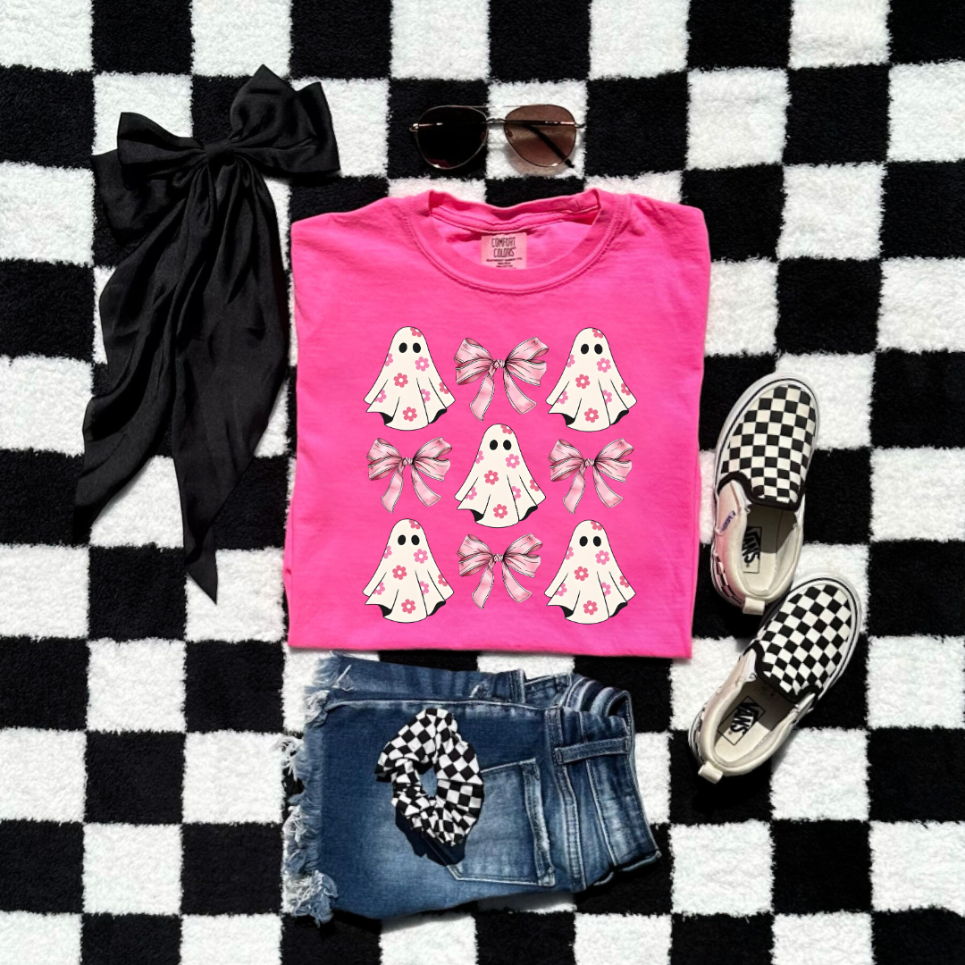 Flower Ghost Coquette Youth Graphic Tee & Crewneck