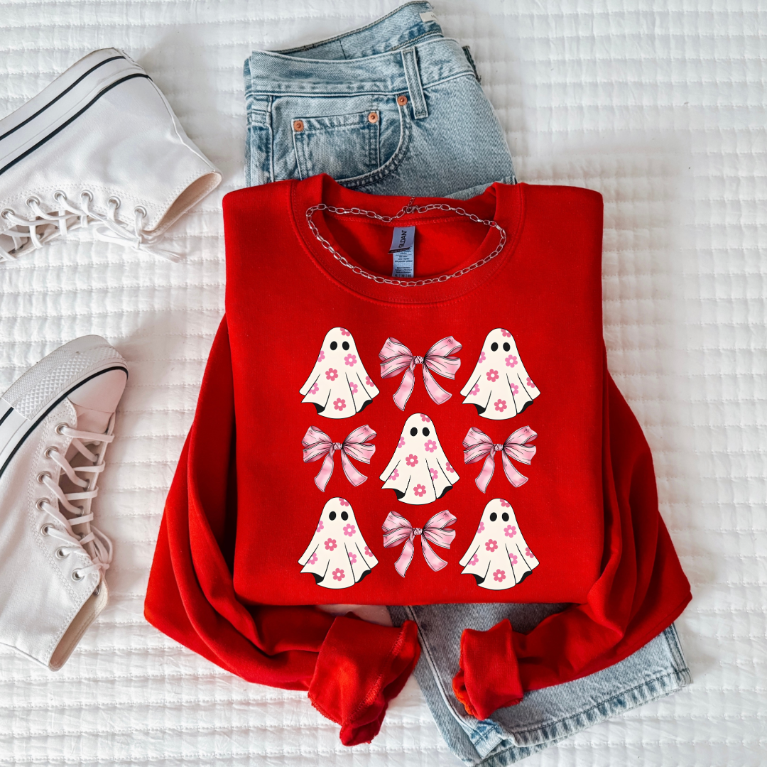 Flower Ghost Coquette Youth Graphic Tee & Crewneck