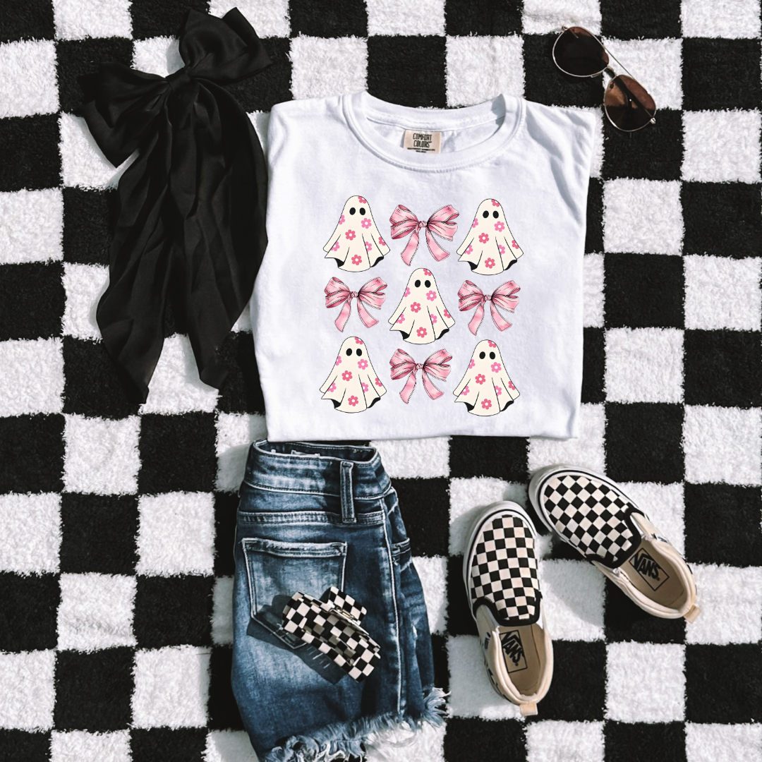 Flower Ghost Coquette Youth Graphic Tee & Crewneck