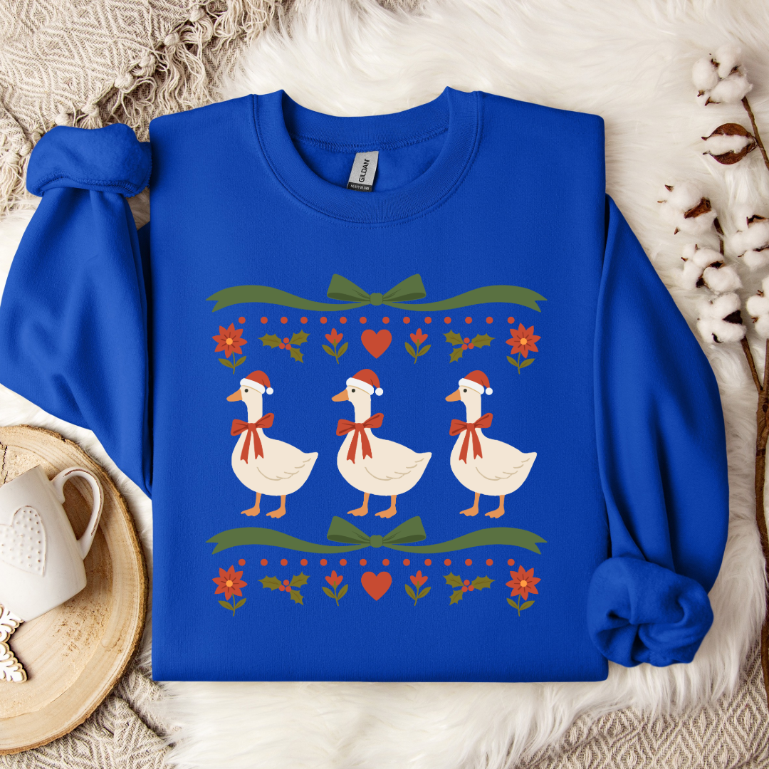 Green Bow Porch Geese Graphic Tee & Crewneck