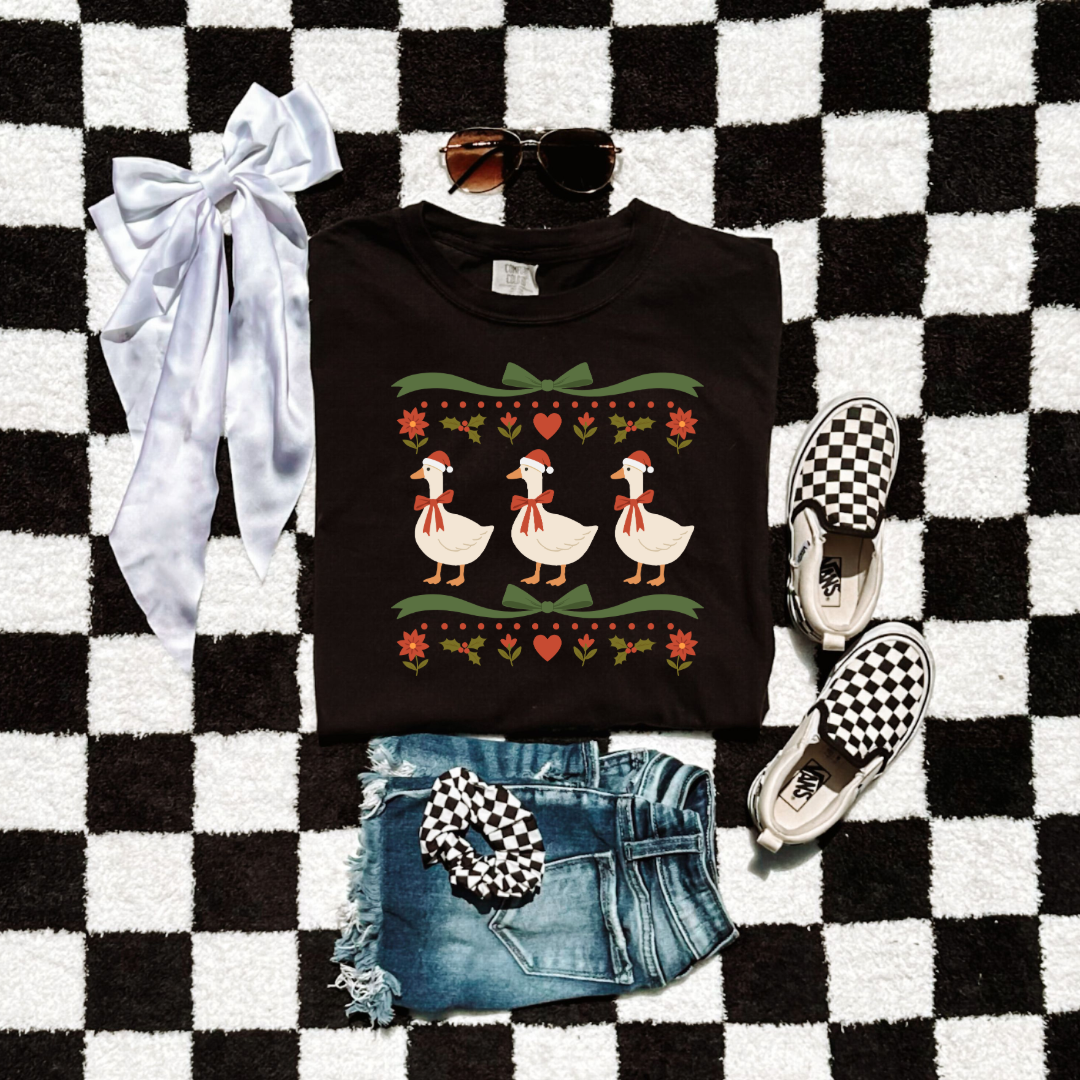 Green Bow Porch Geese Youth Graphic Tee & Crewneck