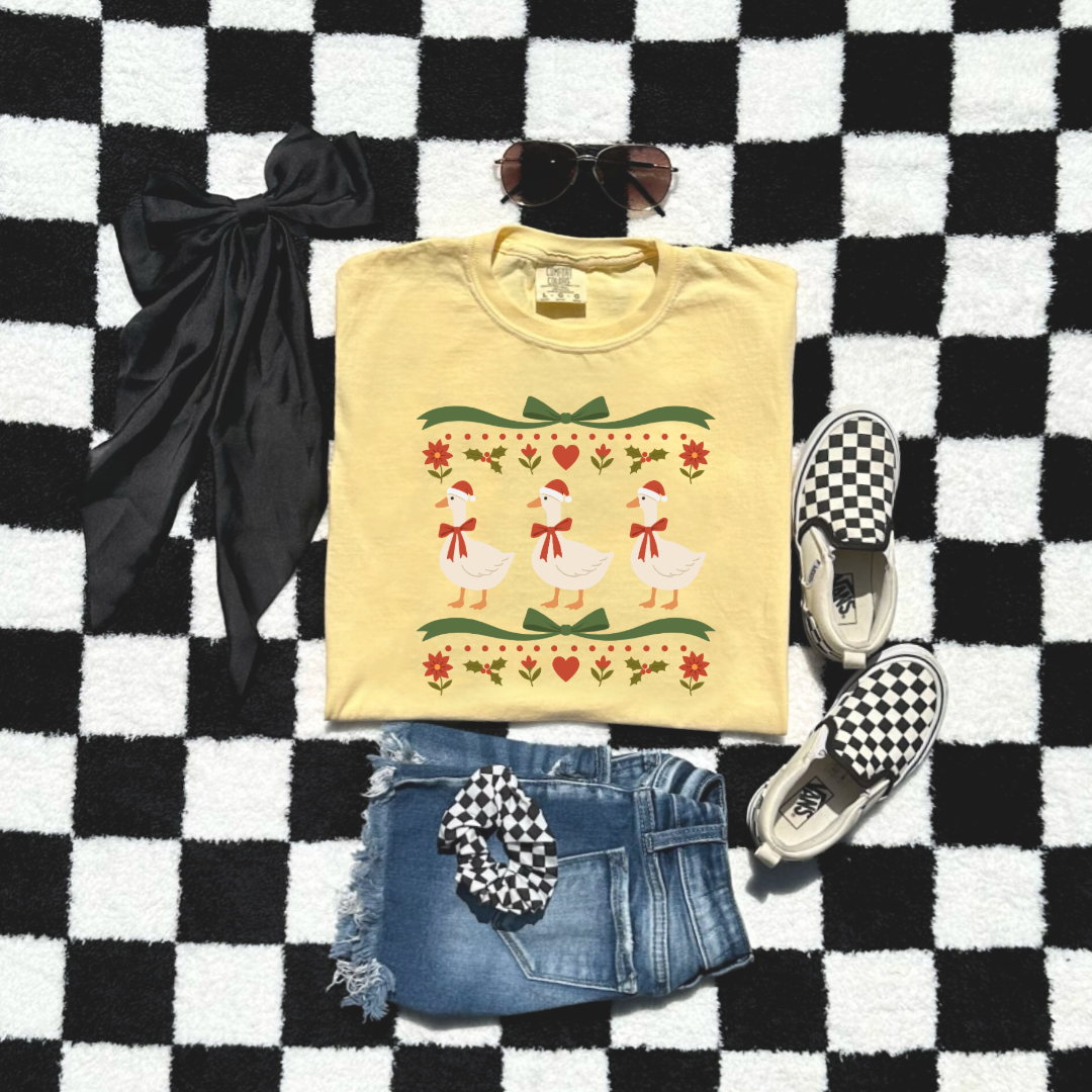 Green Bow Porch Geese Youth Graphic Tee & Crewneck