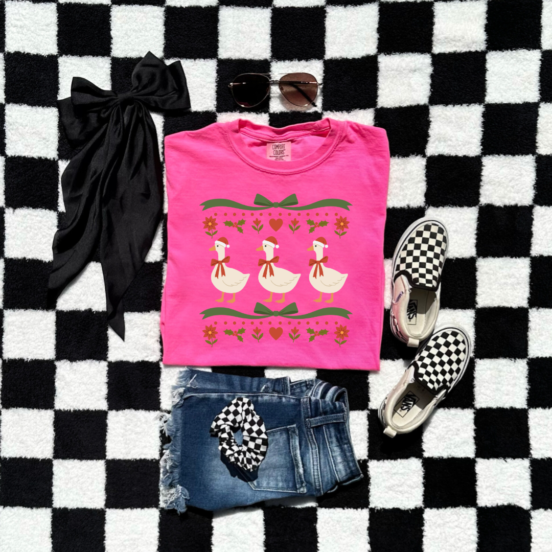 Green Bow Porch Geese Youth Graphic Tee & Crewneck