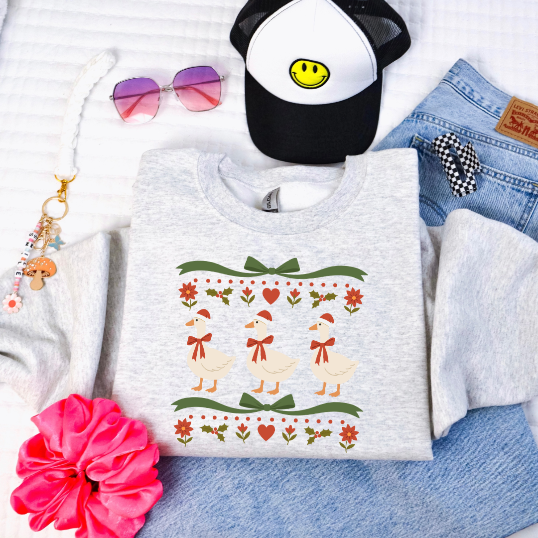 Green Bow Porch Geese Youth Graphic Tee & Crewneck