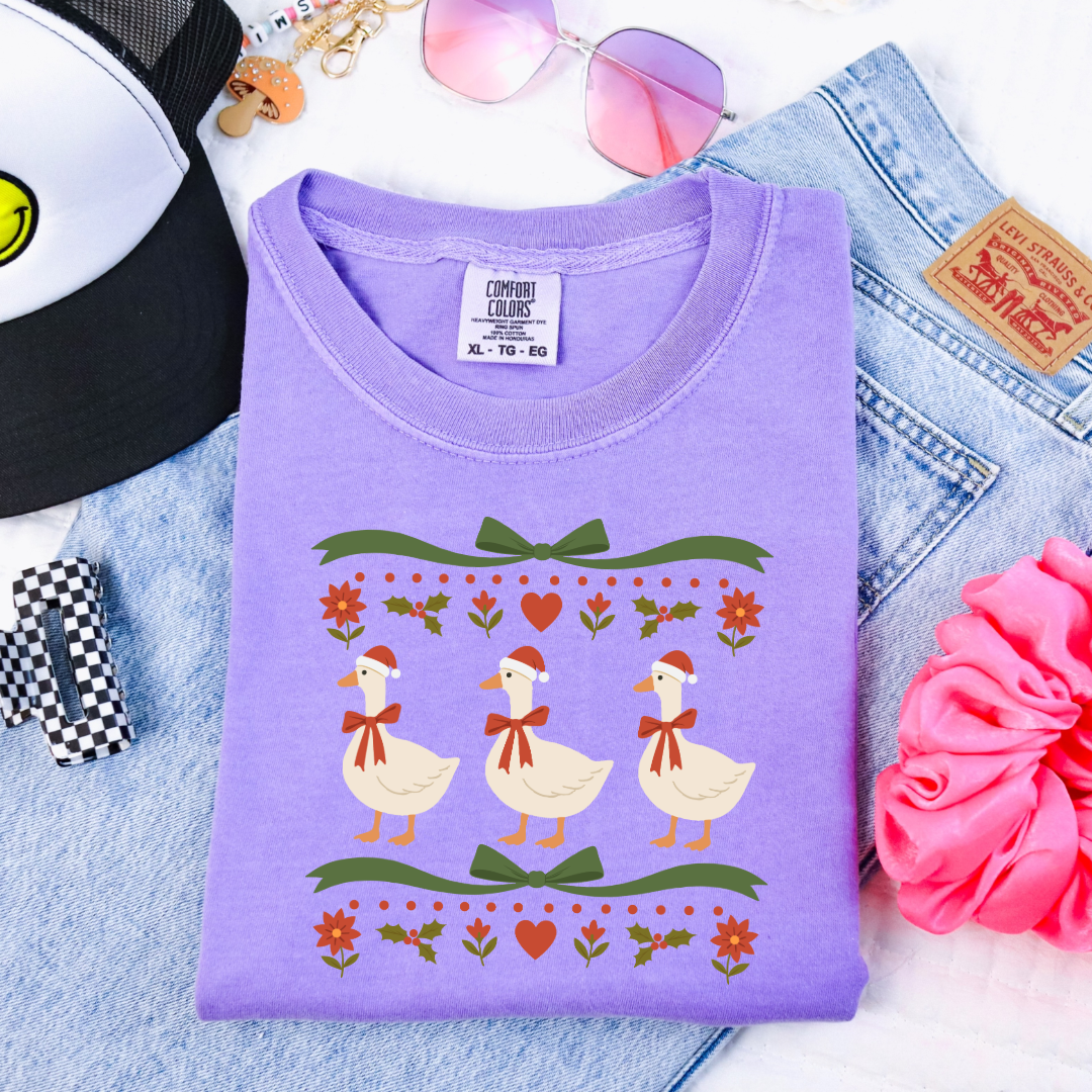 Green Bow Porch Geese Youth Graphic Tee & Crewneck