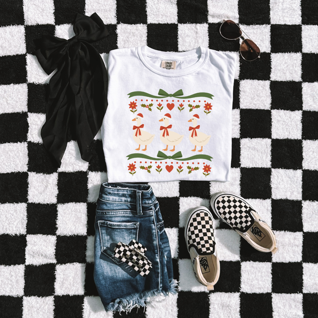 Green Bow Porch Geese Youth Graphic Tee & Crewneck