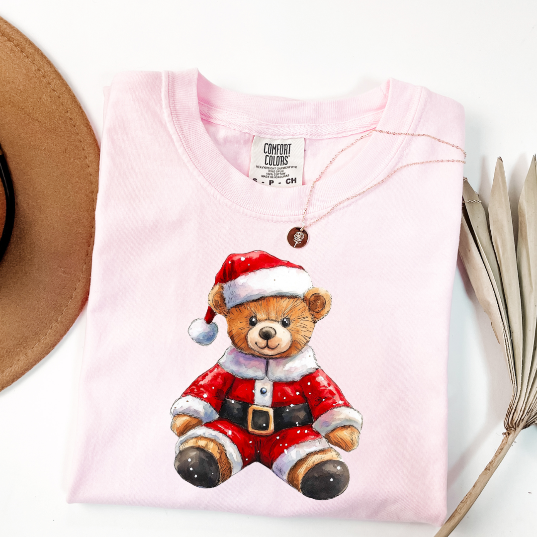 Santa Teddy Graphic Tee and Crewneck
