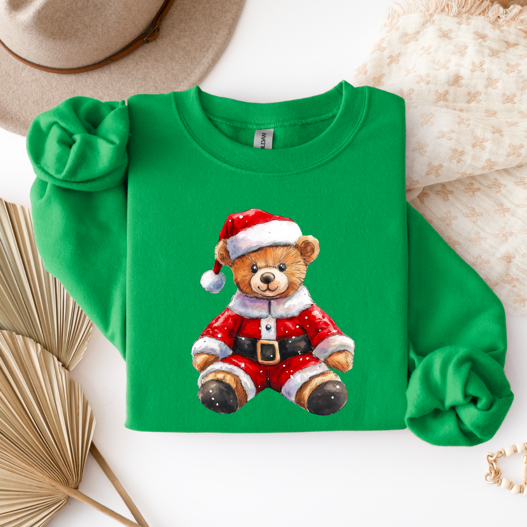 Santa Teddy Graphic Tee and Crewneck