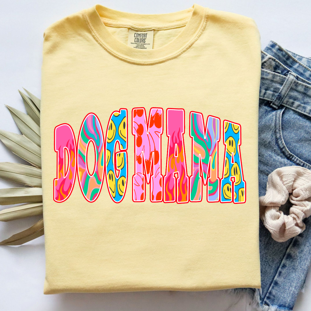 Groovy Dog Mom Graphic Tee and Crewneck
