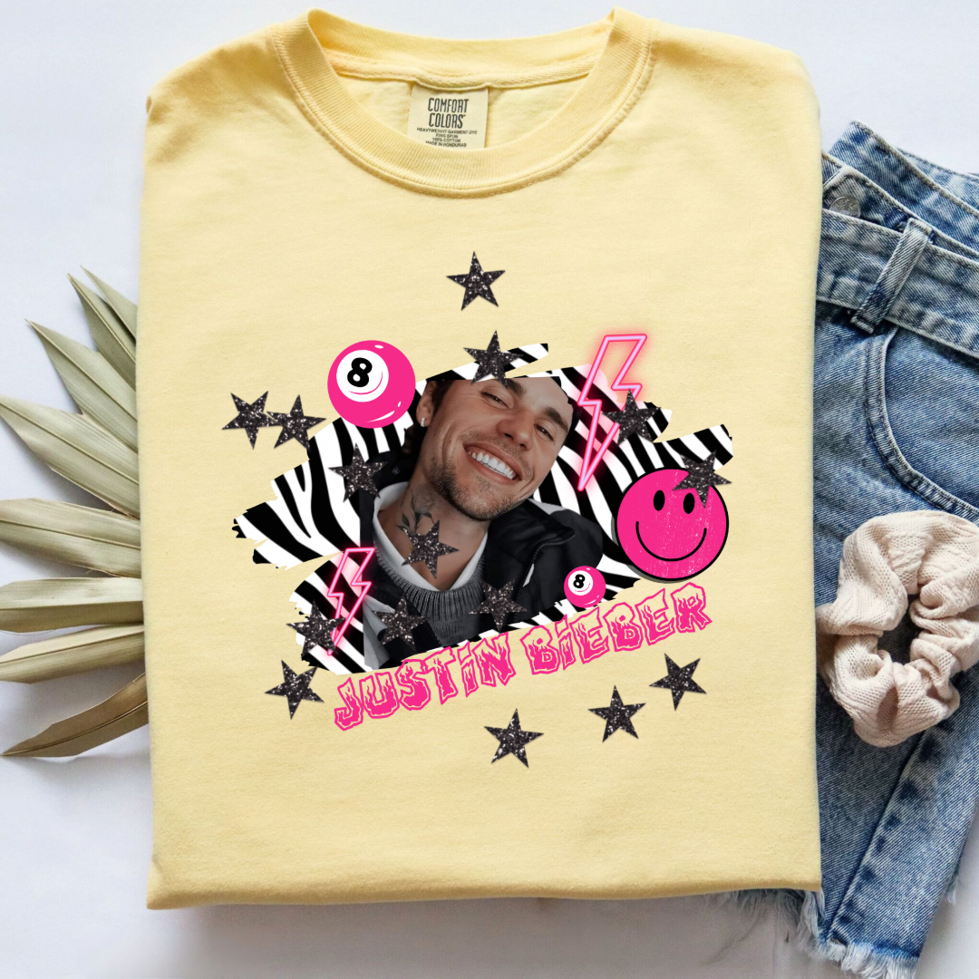 Justin Bieber Graphic Tee & Crewneck