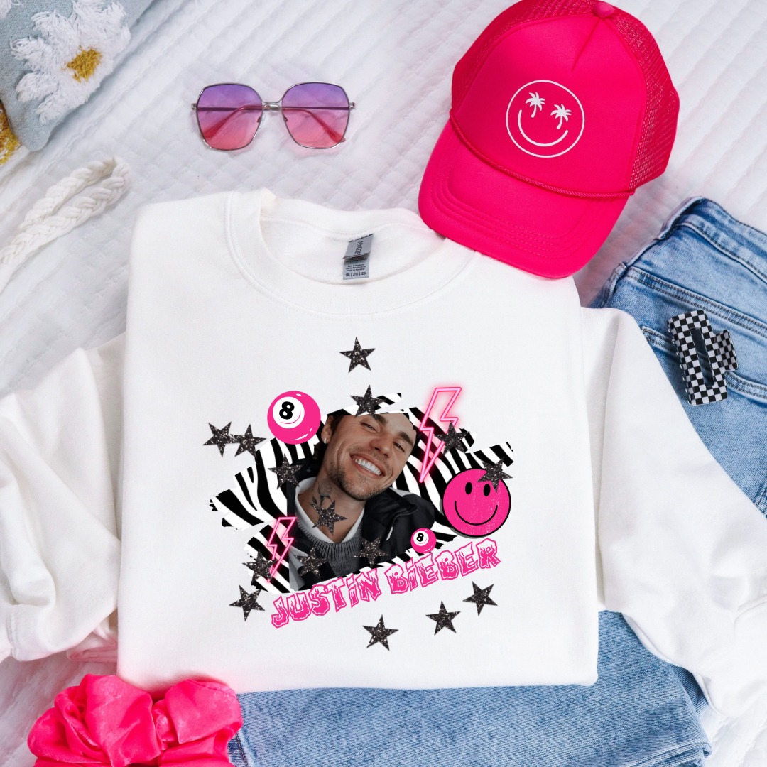 Justin Bieber Youth Graphic Tee & Crewneck