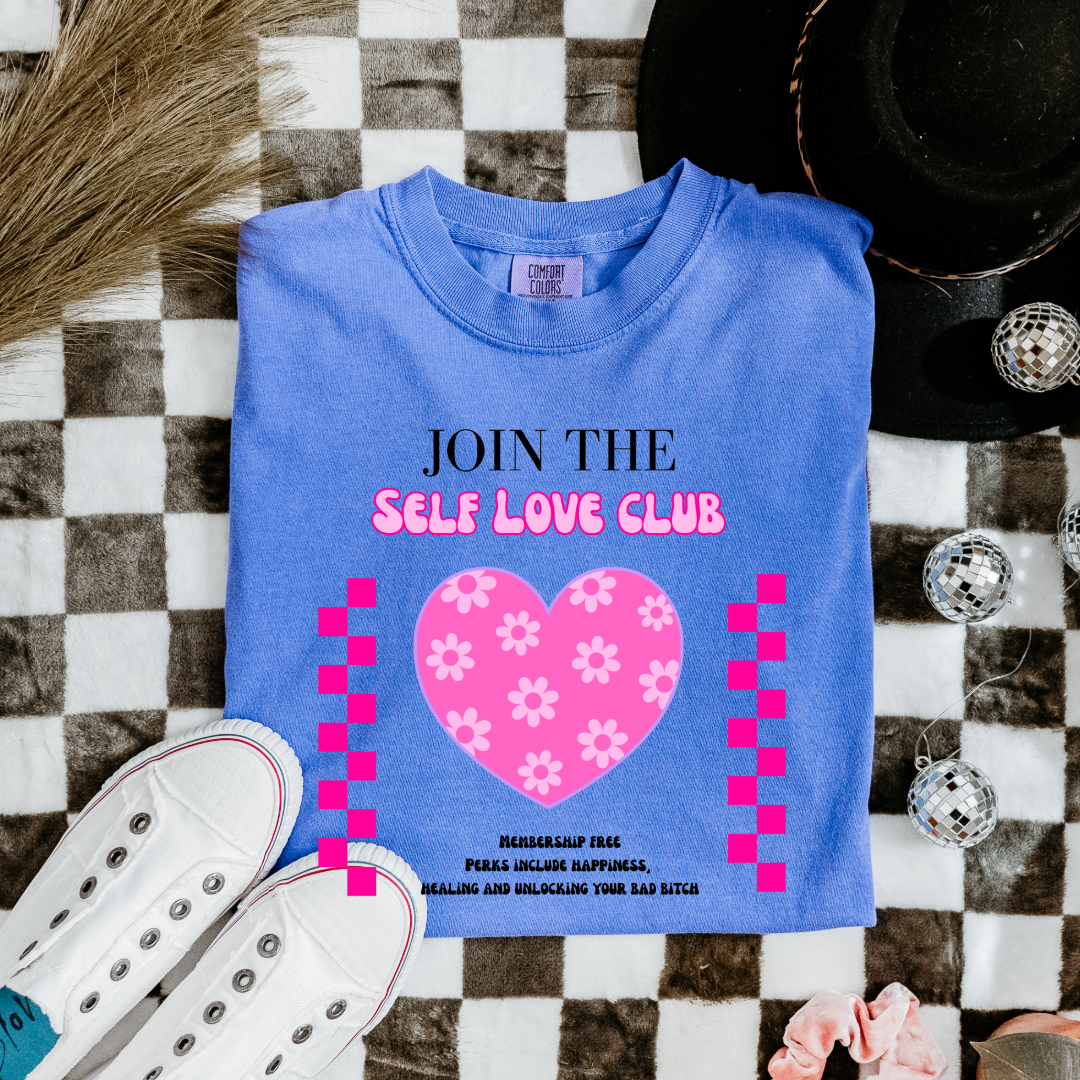 Join The Self Love Club Graphic Tee and Crewneck