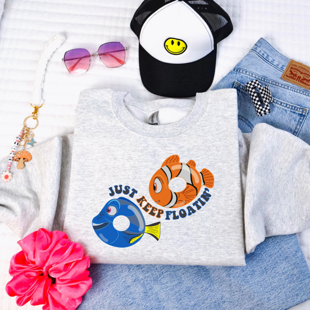 Just Keep Floating Youth Graphic Tee & Crewneck